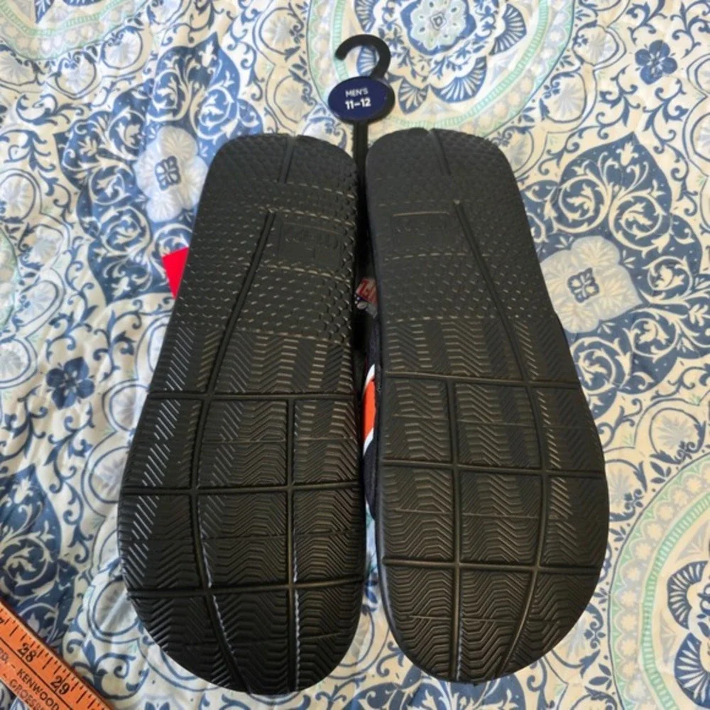 FOCO Cincinnati Bengals NFL Mens Slide Sandals Black Orange White Size 11-12 NEW